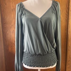 NWT Daytrip “Smocked Surplice Top”